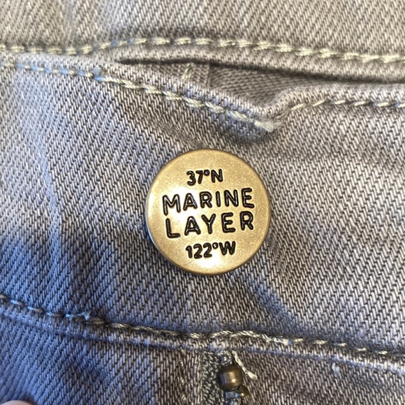 Marine Layer Jeans Slim Fit Gray Sage Green Waist 32 Length 30 - Picture 4 of 4